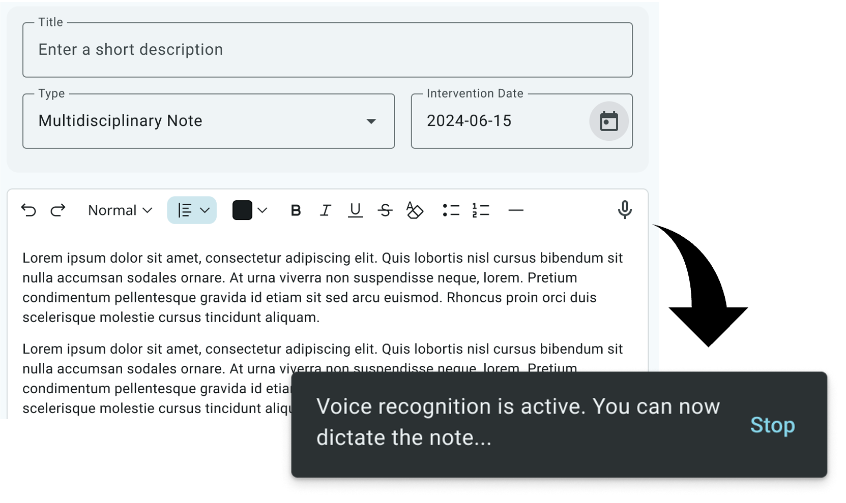 Libello - Create note