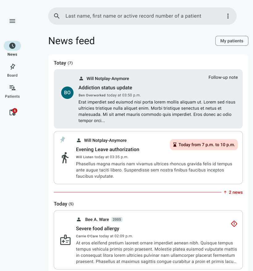 Libello - News feed