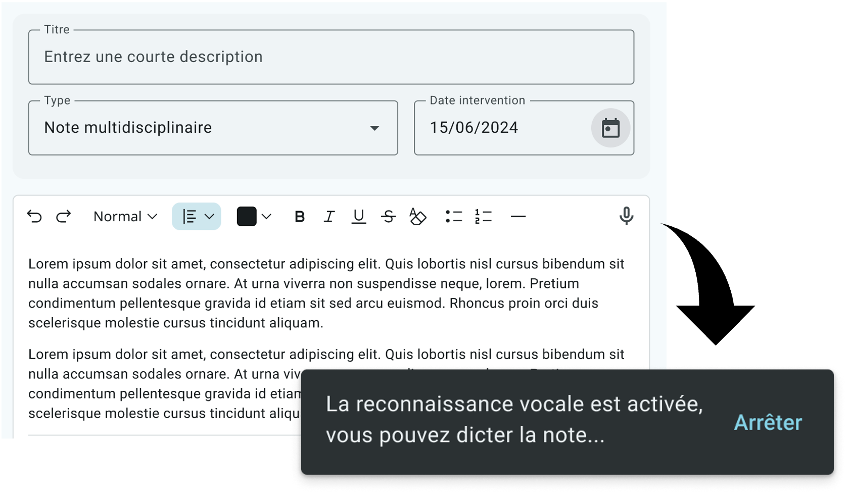 Libello - Create note
